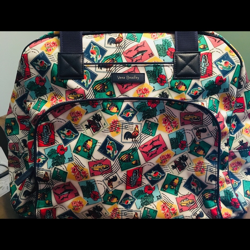 Vera Bradley “Cuban stamps” Go-Anywhere